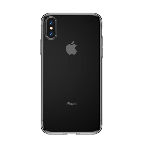 Husa antisoc silicon Baseus, ultrasubtire, Compatibila cu iPhone XS Max, negru transparent [1]
