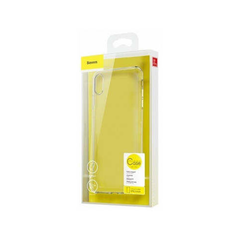 Husa antisoc silicon Baseus, ultrasubtire, Compatibila cu iPhone XS Max, negru transparent [3]