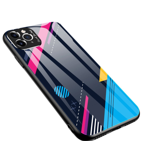 Husa de protectie, Color Tempered Glass Pattern 4, pentru iPhone 11 Pro, Multicolor [1]