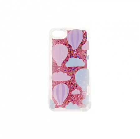 Huse telefoane - Husa de protectie, Glitter Case Balloons, iPhone XS Max, Multicolor