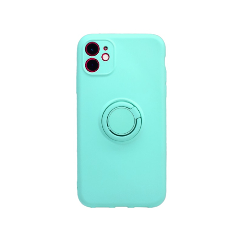 Huse telefoane - Husa de protectie, Pastel Ring Case, compatibila cu iPhone 13, Turcoaz