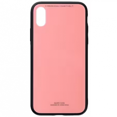 Huse telefoane - Husa Glass Case - Apple iPhone X, Roz