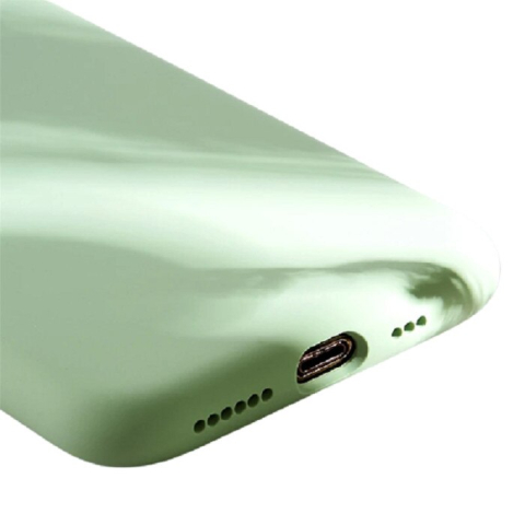 Husa silicon antisoc cu microfibra in interior compatibila cu Iphone 12, Verde [2]