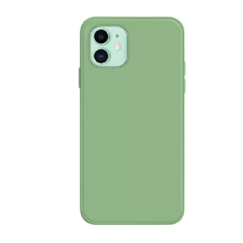 Husa silicon antisoc cu microfibra in interior compatibila cu Iphone 12, Verde [5]