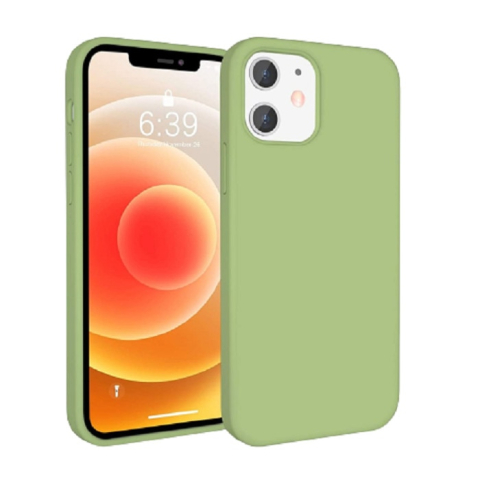 Telefoane & accesorii - Husa silicon antisoc cu microfibra in interior compatibila cu Iphone 12, Verde