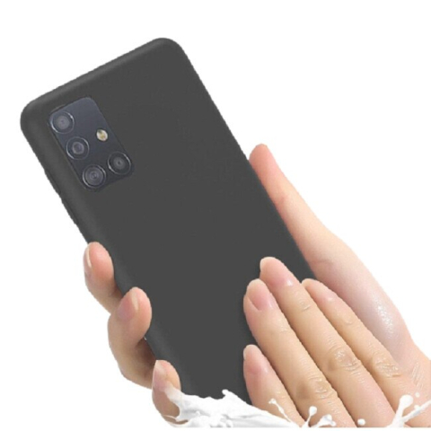Husa silicon antisoc cu microfibra in interior compatibila cu Samsung Galaxy A71 Negru [5]