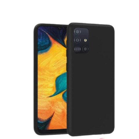 Huse telefoane - Husa silicon antisoc cu microfibra in interior compatibila cu Samsung Galaxy A71 Negru