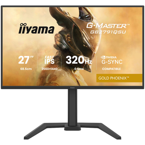 IIYAMA Monitor LED GB2791QSU-B1 G-MASTER 27" Fast IPS, 2560x1440 320Hz, 16:9, 350cd, 0.6ms, HDMI, DP, USB HUB, Full Ergo [2]