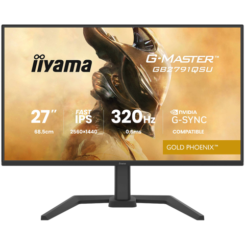 Monitoare & TV & Proiectoare - IIYAMA Monitor LED GB2791QSU-B1 G-MASTER 27" Fast IPS, 2560x1440 320Hz, 16:9, 350cd, 0.6ms, HDMI, DP, USB HUB, Full Ergo