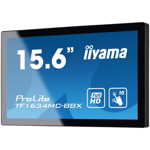 IIYAMA Monitor LED TF1634MC-B8X 15.6" Full HD 10 point PCAP Open Frame 450 cd/m² 700:1 with touch Anti-fingerprint coating, touch through-glass [2]