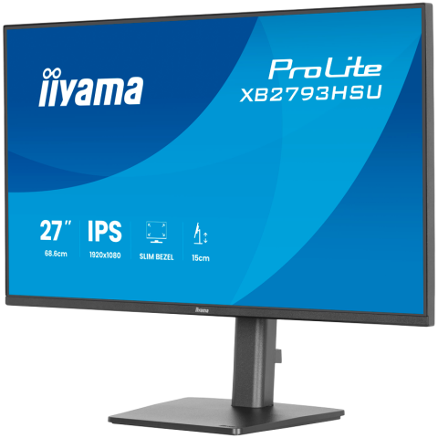 IIYAMA Monitor LED XB2793HSU-B1 27" IPS 1920x1080 120Hz, 16:9. 350cd, 1500:1, 1ms, HDMI, DP, USB HUB, Full Ergo, Pro [3]