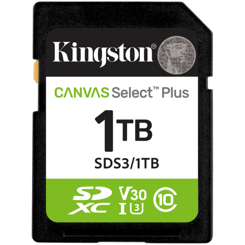 CARD MicroSD - KINGSTON 1TB SDXC Canvas Select Plus Gen3 150MB/s C10 UHS-I U3 V30