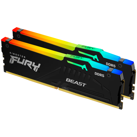 Memorii USB - Kingston DRAM 64GB 6000MT/s DDR5 CL36 DIMM (Kit of 2) FURY Beast RGB EXPO