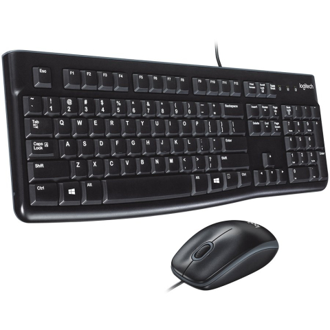 Periferice PC - LOGITECH MK120 Corded Combo - BLACK - USB - US INT'L