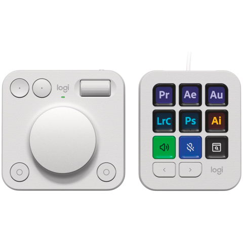 Periferice PC - LOGITECH MX Creative Console - PALE GREY - 2.4G/BT/corded - EMEA28i-935 - EMEA+CN