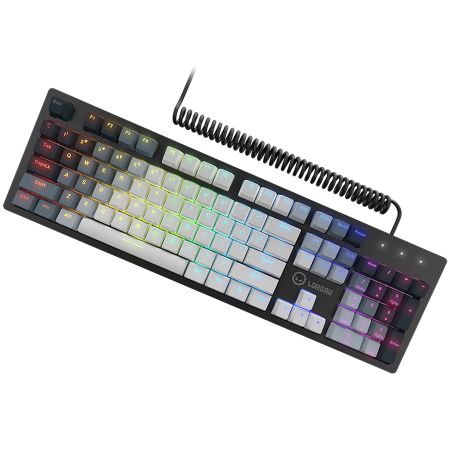 LORGAR Azar 514, Wired mechanical gaming keyboard, RGB backlight, 1680000 colour variations, 18 modes, keys number: 104, 50M clicks, linear dream switches, spring cable up to 3.4m, ABS plastic+metal,  [2]