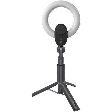 LORGAR Circulus 910, Streaming web camera, 5MP 2592X1944 max resolution, up to 60fps, 1/2.8", Sony STARVIS CMOS image sensor, full glass lens, 5.5'' built-in ring light (1700-14 000K), foldable tripod [1]