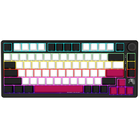 Gaming - LORGAR KBP7075W, Wireless 75% Mechanical Gaming Keyboard Pro, Black/red, EN layout
