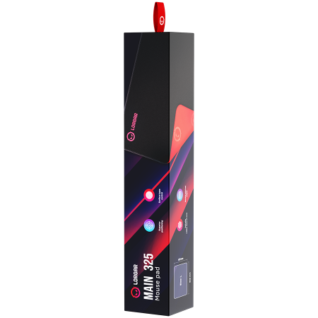 Lorgar Main 325, Gaming mouse pad, Precise control surface, Red anti-slip rubber base, size: 500mm x 420mm x 3mm, weight 0.4kg [7]