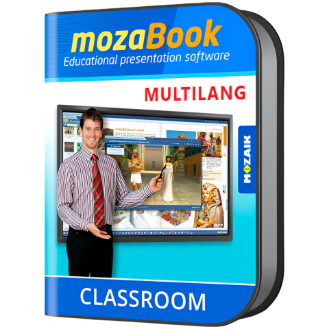 Software - mozaBook MULTILANG - 40 languages / one device/ 1 Yearinteractive educational presentation software for teachers