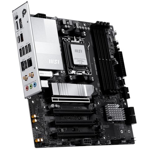 Placa de baza - MSI PRO B850M-P WIFI, mATX, Socket AM5, 4x DDR5 Dual Channel DDR5 up to 8200(OC)MHz, 4x PCIe x16 slot, 3x M.2 slot, 4x USB 2.0, 2x USB 5Gbps, 1x USB 10Gbps, 1x USB 10Gbps Type-C, DP, 7.1 HD Audio, 5G 