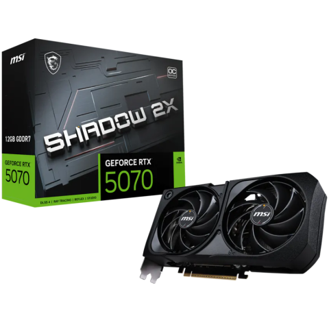 Cabluri - MSI Video Card Nvidia GeForce RTX 5070 12G SHADOW 2X OC (12GB GDDR7/192bit, 3xDP, 1xHDMI, PCIe Gen 5, Recommended PSU 650W) Retail