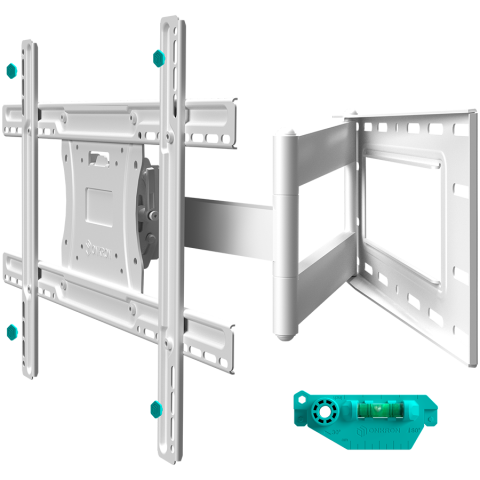 Accesorii PC - ONKRON Full Motion TV Wall Mount for 40 to 75-inch Flat Panel TVs Digital Panels 68,2 kg, White