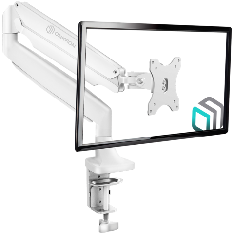 Accesorii PC - ONKRON Monitor Desk Mount for 13 to 32-Inch LED LCD Flat Monitors up to 9 kg, White