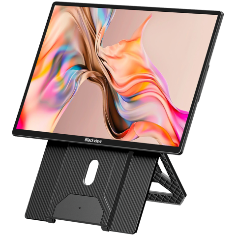 Monitoare & TV & Proiectoare - Portable monitor Blackview Table 9 LCD Monitor 16inch IPS FHD 1920x1200 16:9 LCD 60Hz 178 USB-C 3.1x2 Full 1xminiHDMI 368x237x29.5mm Plug into Laptop, PC, Game Console, and More, Plug & Play Black