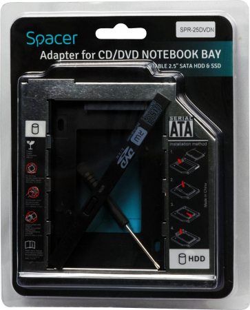 RACK INTERN LAPTOP CD TO HDD/SSD SPACER 12.7 MM SPR-25DVDN [2]