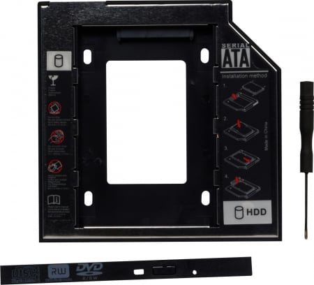 Accesorii PC - RACK INTERN LAPTOP CD TO HDD/SSD SPACER 12.7 MM SPR-25DVDN