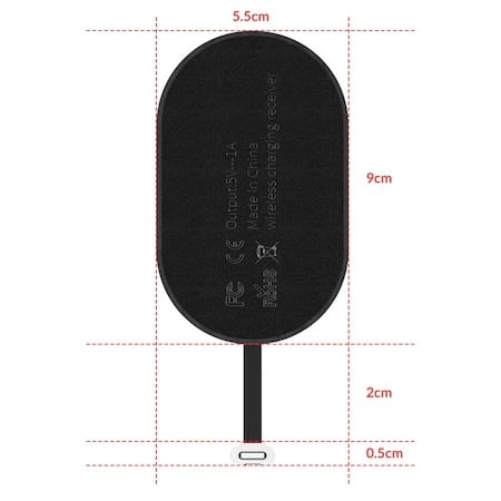 Receptor de incarcare wireless Baseus, tip lightning, Microfibra, Negru (WXTE-A01) [1]