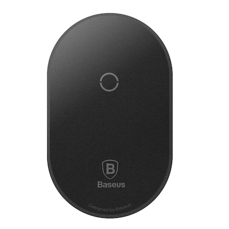Alimentator telefon - Receptor de incarcare wireless Baseus, tip lightning, Microfibra, Negru (WXTE-A01)