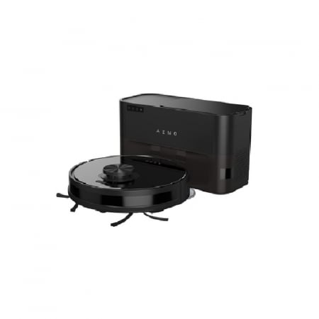 AGD - Robot Cleaner w/Dust Collector, black, 2in1 and dust tank, 4000pa, 3200mAh battery