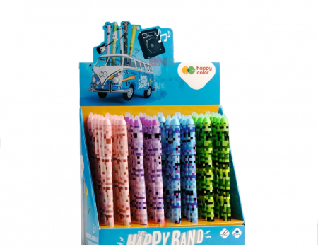 Pixuri - Roller gel cu rescriere, 0.5 mm, albastru, Pixi, 40 buc/set Happy Color