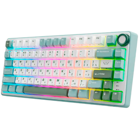 ROYAL KLUDGE R75 Sky Cyan Gaming Keyboard Brown switch [1]