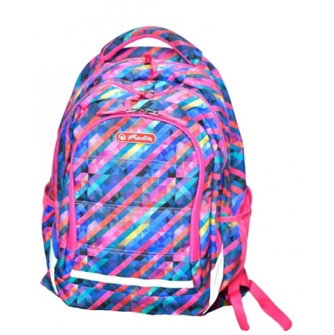 Ghiozdane si genti - Rucsac Herlitz Balance cu doua compartimente, compartiment pentru laptop, motiv Diagonal Stripped