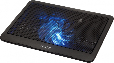 Standuri Notebook - Cooler Laptop Spacer SP-NC19, 15.6", Negru