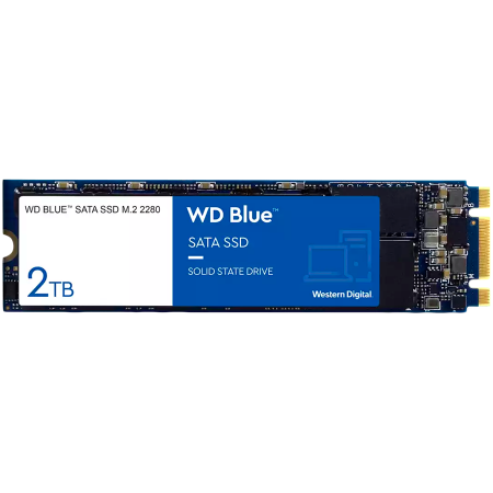 SSD - SSD WD Blue SA510 2TB SATA, M.2 2280, Read/Write: 560/520 MBps, IOPS 87K/83K, TBW: 500