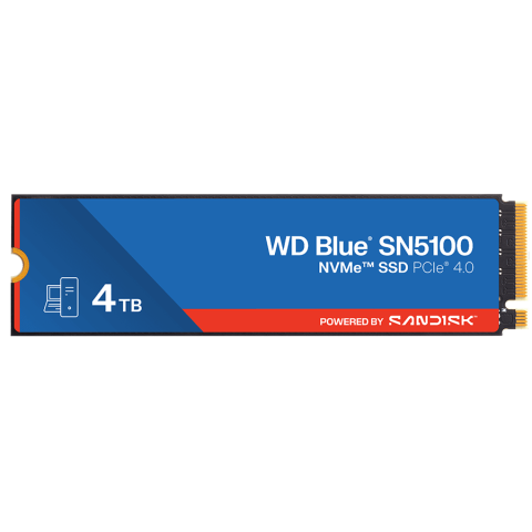 Desktop PC & Componente - SSD WD Blue SN5100 4TB M.2 2280 PCIe Gen4 x4 NVMe QLC 3D, Read/Write: 6900/6700 MBps, IOPS 900K/1100K, TBW: 1200