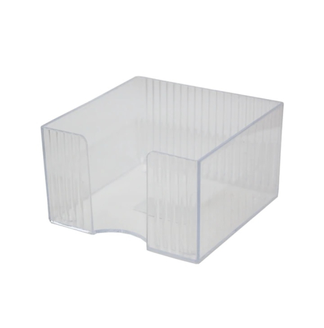 Suporturi articole birou - Suport cub hartie Flaro Star, plastic, 90 x 90 mm, transparent