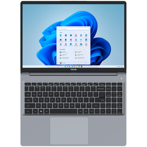 Notebook & Tablet - TECNO Megabook K16SDA AMD R7-5825U up to 4.5GHz 16-inch FHD IPS 16:10 1920x1200 300nits 60Hz RAM 16Gb SSD 1Tb 70Wh 17.5 hours Cam 1Mp 720p AI WiFi5 BT 5.0 RJ45 2xTypeC Full 2xUSB3.1 HDMI Finger print 