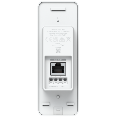 Ubiquiti Access Ultra Tamper-resistant access reader with a built-in hub for complete, single-door entry control from one device, Lock terminal (12V/1A), Exit request input [1]