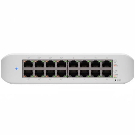 Retelistica - UBIQUITI Lite 16 PoE; (8) GbE PoE+, (8) GbE ports; 45W total PoE availability; Wall mountable.