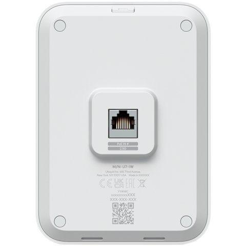 Ubiquiti UniFin U70IW Wall mounted WiFi 7 AP with 4 spatial streams and an integreated 2.5GbE PoE switch desined for hospitality enviorments [1]