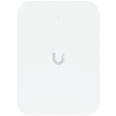 Retelistica - Ubiquiti UniFin U70IW Wall mounted WiFi 7 AP with 4 spatial streams and an integreated 2.5GbE PoE switch desined for hospitality enviorments