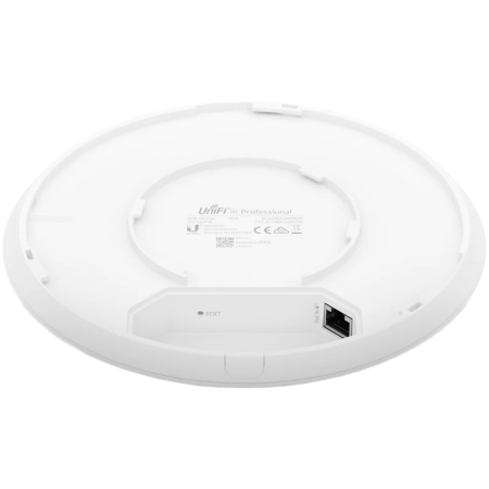 UBIQUITI U6 Pro; WiFi 6; 6 spatial streams; 140 m² (1,500 ft²) coverage; 350+ connected devices; Powered using PoE; GbE uplink. [2]