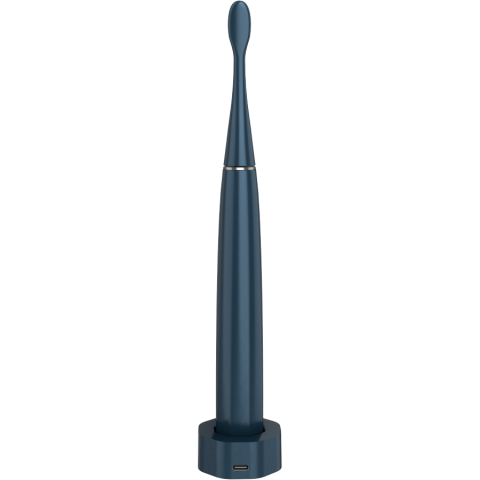 Wireless Tooth Brush, Navy Blue, 3 Brush Heads, 1400mAh, Function: Soft, Clean, Massage, White, Sweep [2]