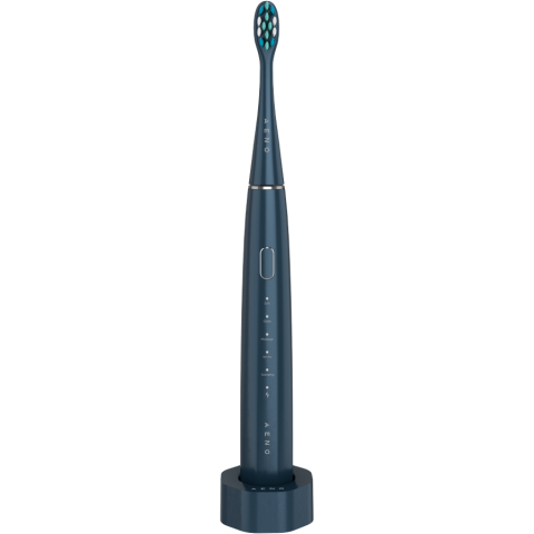 Wireless Tooth Brush, Navy Blue, 3 Brush Heads, 1400mAh, Function: Soft, Clean, Massage, White, Sweep [1]