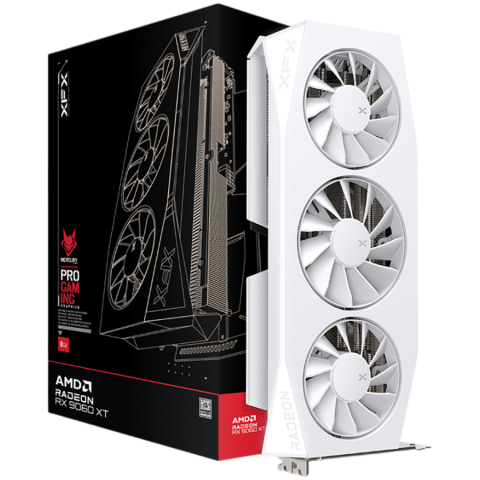 Adaptor video - XFX Mercury AMD Radeon RX 9060XT OC White Gaming Edition with 16GB GDDR6 HDMI 2xDP, AMD RDNA 4